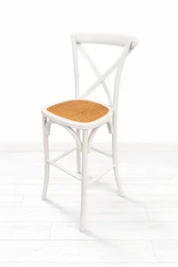 כסא בר קרוס לבן