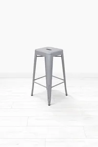 כסא בר דורתי כסוף ללא משענת